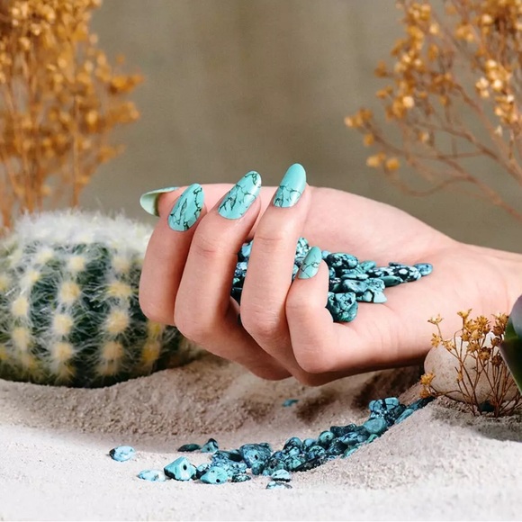 *Retired* Color Street: Mojave Turquoise | Southwestern Blue Stone Marble Frost - Picture 5 of 16